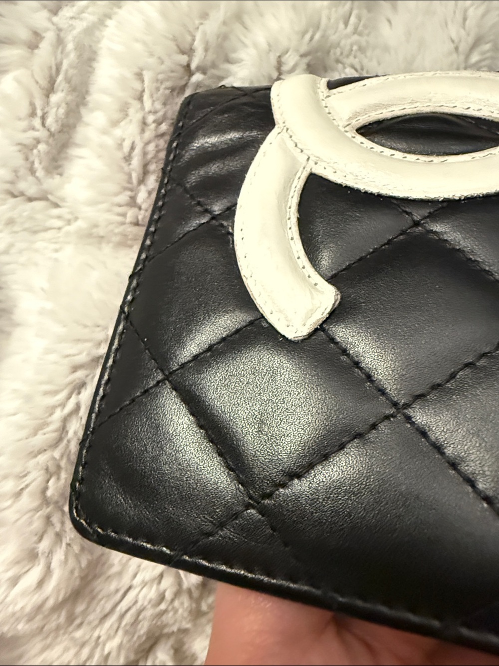 CHANEL Black Cambon Wallet with White CC - Picture 2 of 16